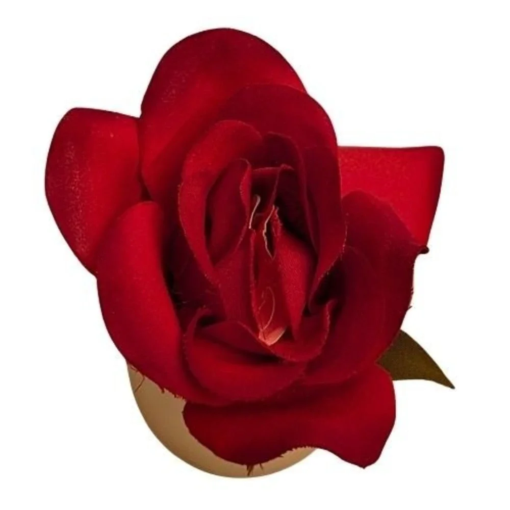 Retro Hallmark Blooming Expressions Red Rose I Love You‎ Heart Gift 7in Romance